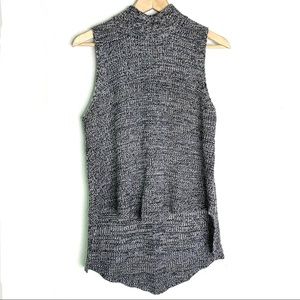 Azalea heathered gray sleeveless mock neck top s/m